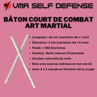 Bâton court idéal pour la pratique des arts martiaux et le bâton de combat