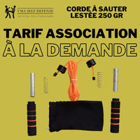 Corde à sauter de 500 grammes avec corde en PVC et poignée en polyuréthane et poids amovibles