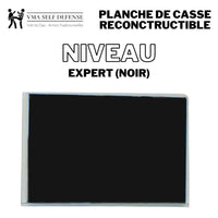 Planche de casse en plastique de couleur noir. Planche de casse réutilisable 400 fois. Niveau Expert.