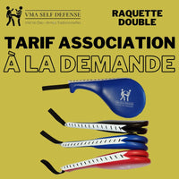 Raquette double taekwondo bleu