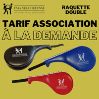 Raquette double taekwondo noir