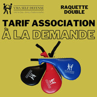 RAQUETTE DOUBLE TAEKWONDO ROUGE PAS CHER