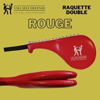 Double raquette taekwondo rouge