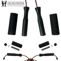 Corde à sauter lestée en cuir avec roulement à bille ∣ VMA Self Défense Online