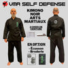 Vo phuc pour les arts martiaux vietnamiens de couleur noir et fourni sans la ceinture : Pantalon et veste