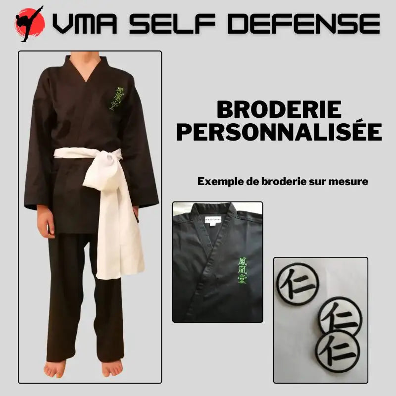 Écusson Hapkido hangul (5,3 pouces) badge à repasser/à coudre noir