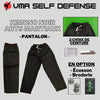 vo phuc vietvodao - Pantalon vue de face et de profil avec fil de serrage à la ceinture