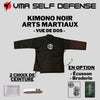 Vo phuc noir - veste vue de dos