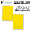 Planche de casse reconstructible en plastique de qualité supérieur pour tester la technique et la puissance des frappes : Couleur jaune pour débutants et enfants