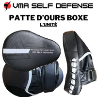 Patte d'ours boxe pro club : Noir et blanche pour la pratique du  mma, karaté et sport de combat, arts martiaux - Vendu à l'unité