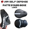 Patte d'ours courbée de boxe noir avec fixation renforcée par scratch