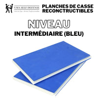 Planche de casse réutilisable et reconstructible bleu pour le taekwondo et le karaté et les arts martiaux vietnamiens