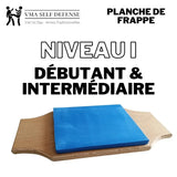 Planche de frappe poing karaté arts martiaux makiwara niveau I