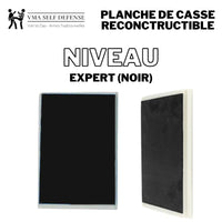 Planche De Cassure Taekwondo Réutilisable – 31 X 23 Cm – ABS Haute Résistance – Niveaux De Résistance (rouge = 60 Kg, +15 Ans)