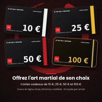 Cartes cadeaux arts martiaux VMA Self Défense de 10, 25, 50 et 100 euros