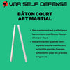 Bâton de combat court en rotin naturel