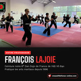 Cours de bâton moyen : François LAJOIE, ceinture noire 6ᵉ Dan Dojo de France de Việt Võ Đạo