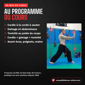 Programme du cours de préparation physique : cardio, gainage, tonicité et renforcement des avant-bras