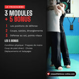 Programme du cours de self défense : 3 modules et 5 bonus