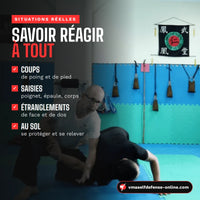 Défense sur coups, saisies, étranglements et au sol