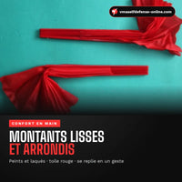 double éventail tai chi : montants lisses arrondis
