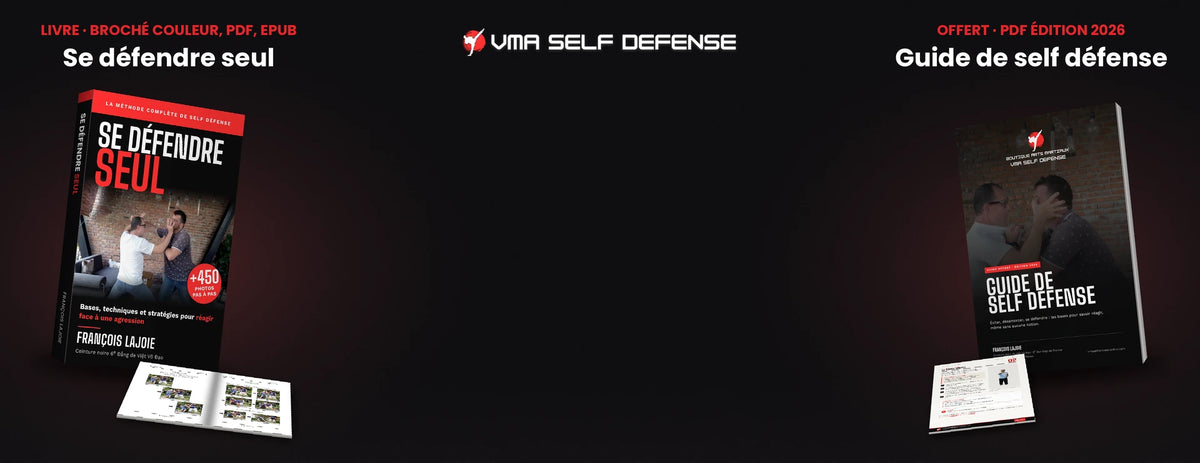 Livre de self défense Se défendre seul de François LAJOIE (broché couleur, PDF, EPUB) et guide de self défense PDF offert