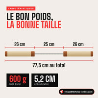 Nunchaku du pack : 77,5 cm et 600 grammes