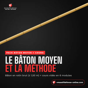 Pack bâton moyen en rotin et cours vidéo en ligne : le bâton et la méthode
