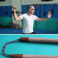 Pack nunchaku professionnel et cours en ligne : François LAJOIE manie le nunchaku en bois et chaîne acier