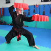 Éventail Tai Chi (Tai Ji Shan) double, couleur rouge, léger et solide